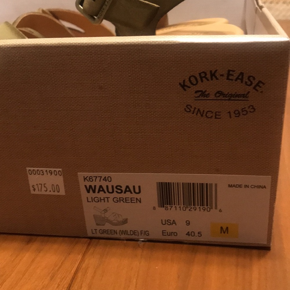 Kork-Ease Wasau Platform Sandals, light green, size 9 (40.5) - Picture 7 of 7